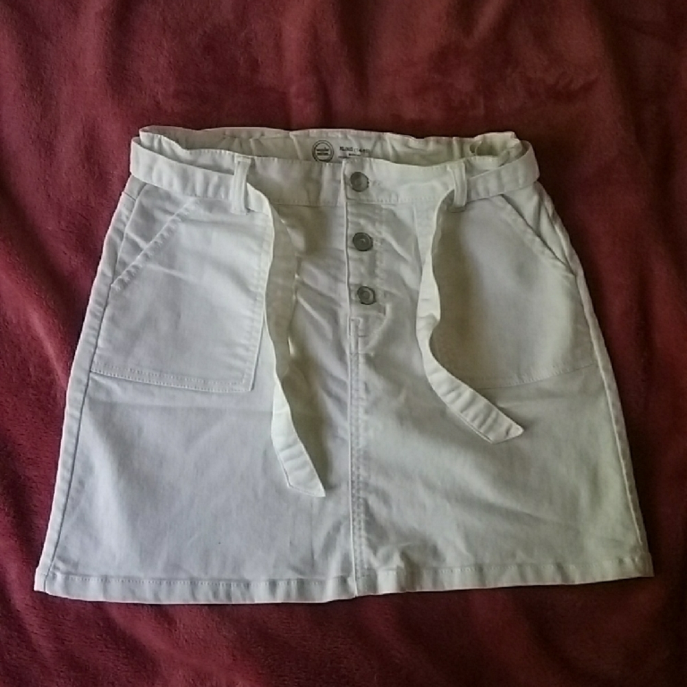 Wonder Nation XL(14/16) white Button-Front Skirt